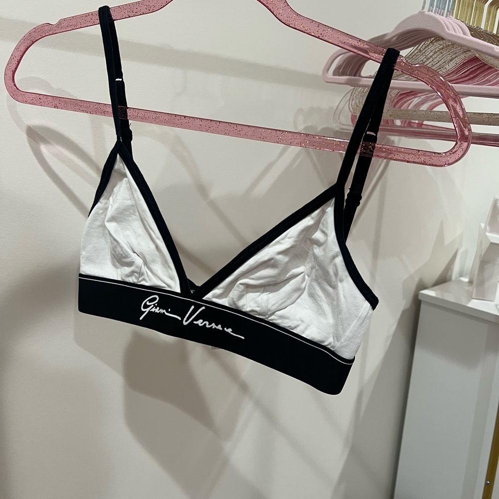 Gianni Versace Women's Black and White Bralette